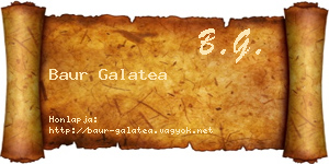 Baur Galatea névjegykártya